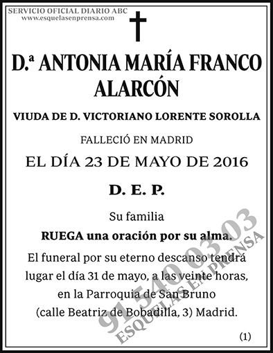 Antonia María Franco Alarcón